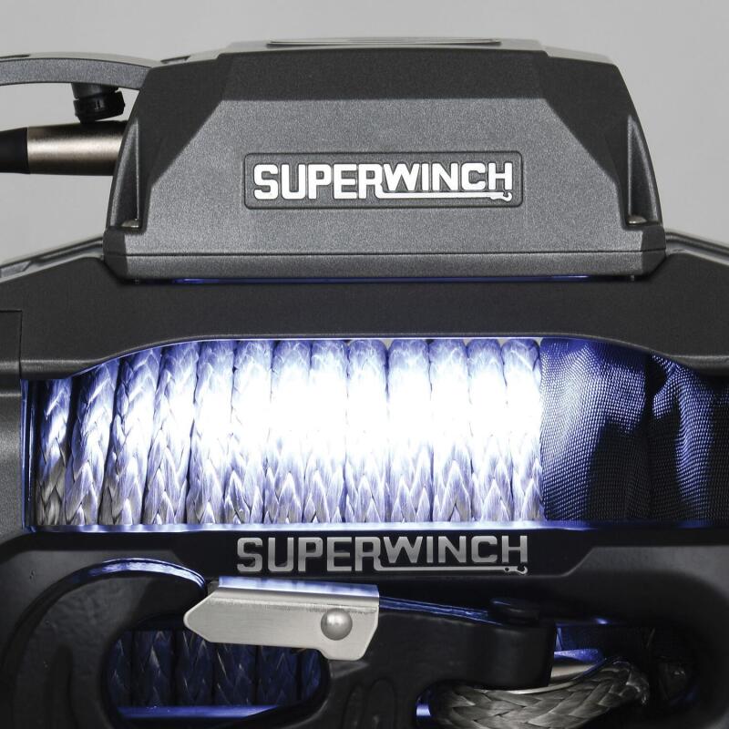 Superwinch 12000 LBS 12V DC 3/8in x 80ft Synthetic Rope SX 12000SR Winch - Graphite - Racecraft Industries