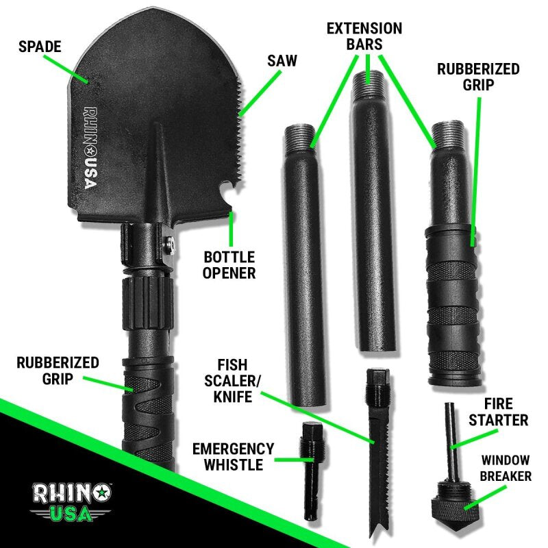 Rhino USA Ultimate Survival Shovel - Racecraft Industries