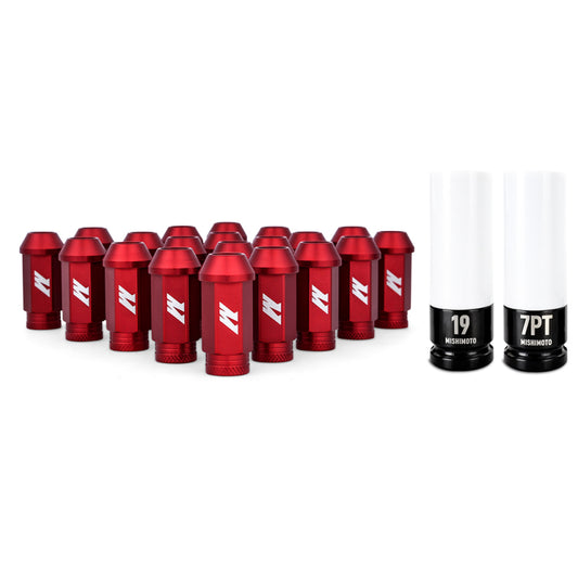 Mishimoto Aluminum Locking Lug Nuts M12x1.25 20pc Set Red - Racecraft Industries