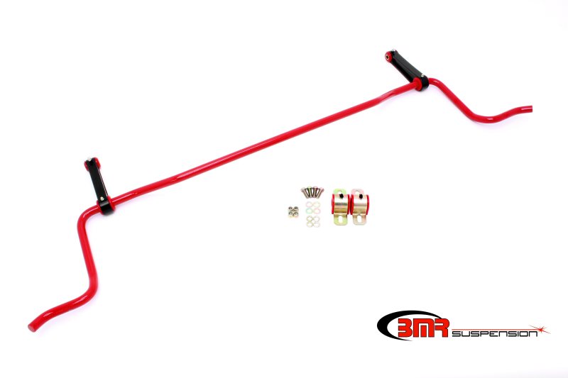 BMR 05-10 S197 Mustang Rear Solid 22mm Sway Bar Kit w/ Bushings & Billet Links - Red - Racecraft Industries