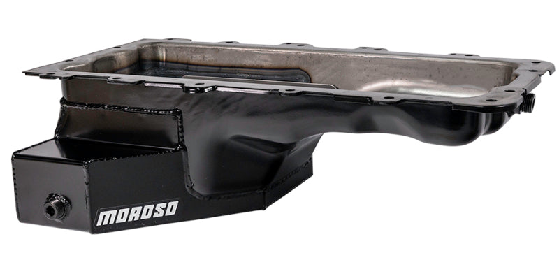 Moroso Ford 4.6/5.4L (w/Rear Sump) Road Race Baffled Wet Sump 8qt 6.5in Steel Oil Pan - Racecraft Industries