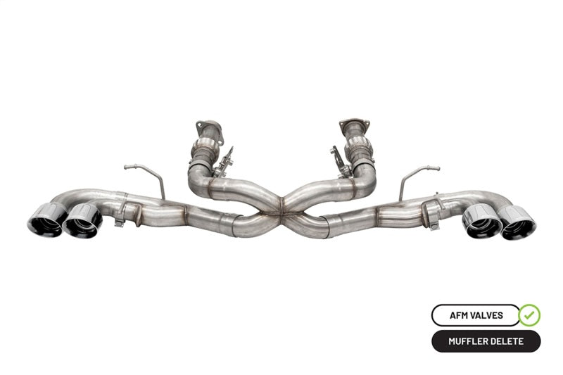 Corsa 20-24 Corvette C8 3in Xtreme Cat-Back Exhaust 4.5in Pol Quad Tips - Integrates stock AFM Valve - Racecraft Industries