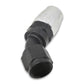 Russell Performance -6 AN Black/Silver 45 Degree Full Flow Hose End - Racecraft Industries
