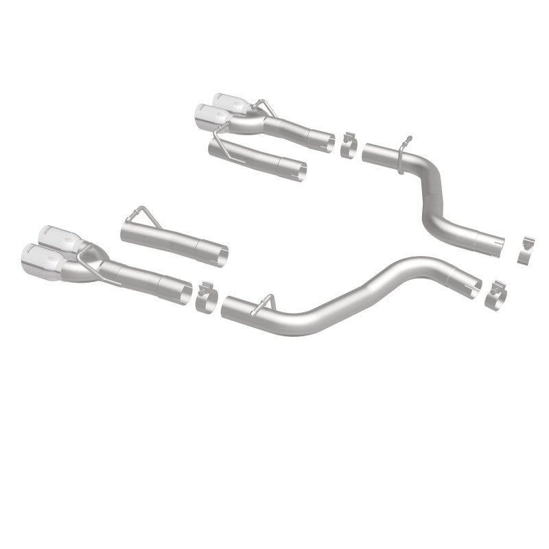 MagnaFlow Axle-Back, SS, 2.5in, Quad Split Rear 3.5in Tip 2015 Dodge Challenger 3.6L V6 - Racecraft Industries