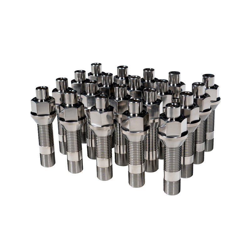 Wheel Mate Titanium Wheel Stud Conversion (Raw Ti) - M14x1.25 to M14x1.5 - 74mm - 60deg Lug Nut - Racecraft Industries