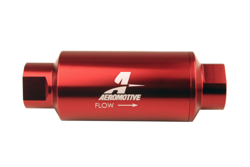 Aeromotive In-Line Filter - (AN-10) 10 Micron Microglass Element Red Anodize Finish - Racecraft Industries