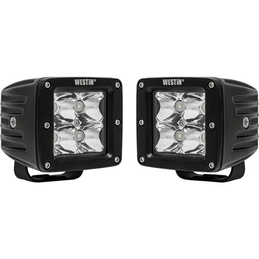 Westin Compact LED -4 5W Cree 3 inch x 3 inch (Set of 2) - Black - Racecraft Industries