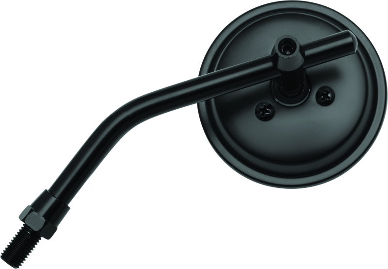 BikeMaster 3in Adjustable Round Mirror 10mm - Each - Black - Racecraft Industries