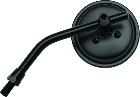 BikeMaster 3in Adjustable Round Mirror 10mm - Each - Black - Racecraft Industries