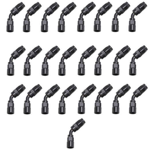 Russell Performance -10 AN Black 45 Degree Full Flow Hose End - Racecraft Industries