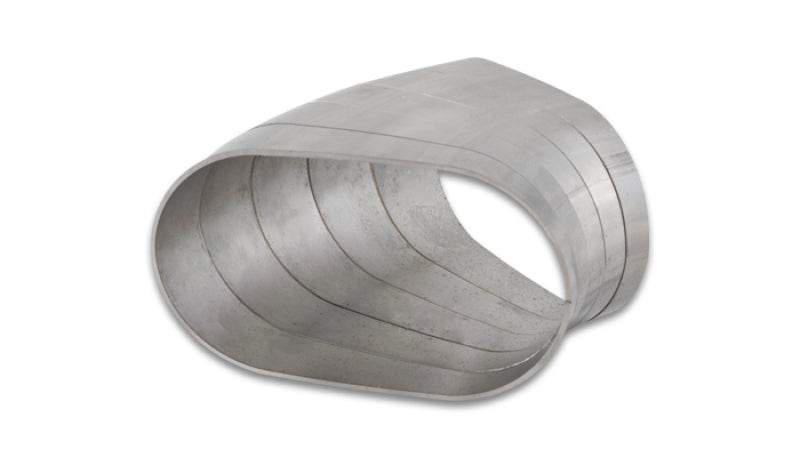 Vibrant Horizontal 304 SS Nominal 3 in. Oval / 3.75 in. Centerline Radius, 9 degree/cut -Set of 5 - Racecraft Industries