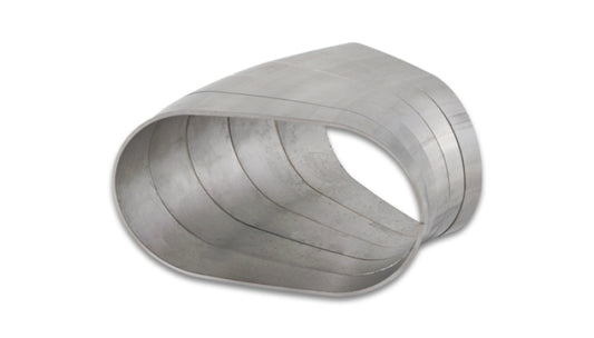 Vibrant Horizontal 304 SS Nominal 3 in. Oval / 3.75 in. Centerline Radius, 9 degree/cut -Set of 5 - Racecraft Industries