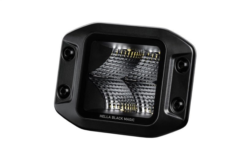 Hella Universal Black Magic 3.2in L.E.D. Cube Kit - Flood Beam (Flush Mount) - Racecraft Industries