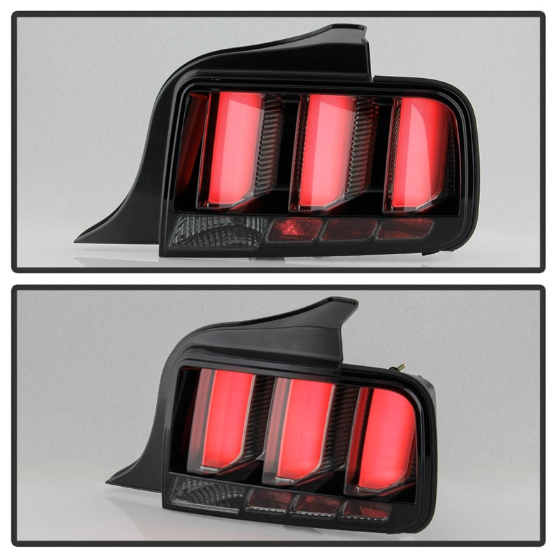 Spyder 05-09 Ford Mustang (White Light Bar) LED Tail Lights - Smoke ALT-YD-FM05V3-LED-SM - Racecraft Industries