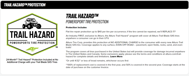 Atturo Trail Blade X/T SxS Tire - 29X11R14 75N - Racecraft Industries