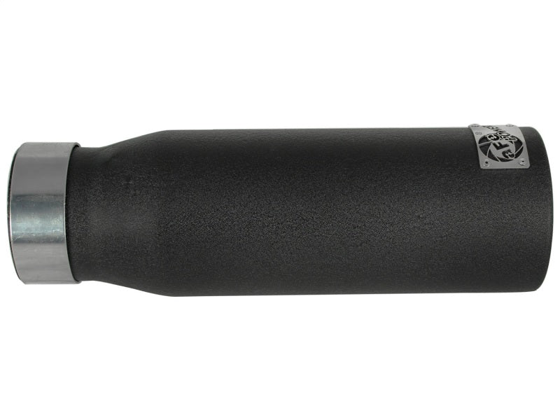 aFe MACHForce XP Exhausts Tips SS-304 EXH Tip 3in x 4Out x 12L Bolt-On (blk) - Racecraft Industries