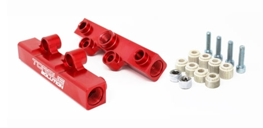 Torque Solution Top Feed Fuel Rails: 02-14 Subaru WRX / 07-18 STI - Red - Racecraft Industries