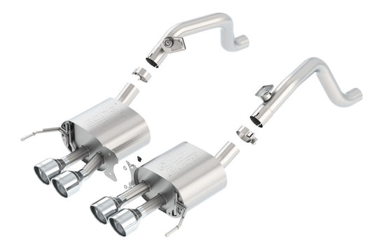 Borla 14-15 Chevy Corvette C7 w/o AFM w/o NPP Atak Rear Section Exhaust Quad Rd RL Tips - Racecraft Industries