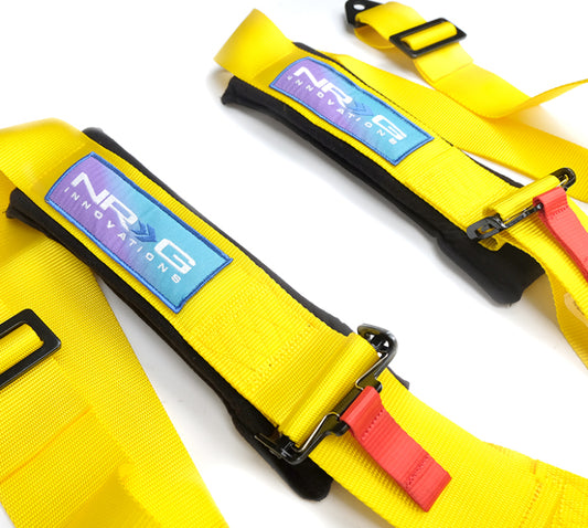 NRG 5PT 3in. Seat Belt Harness / Cam Lock - Yellow - Racecraft Industries