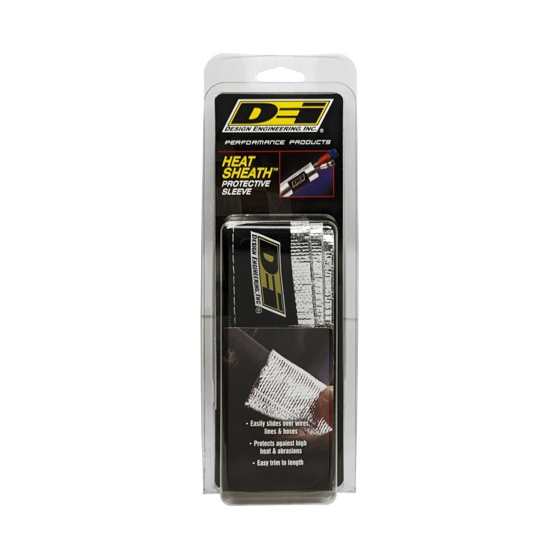 DEI Heat Sheath 3/4in x 3ft - Aluminized Sleeving - Sewn Edge - Racecraft Industries