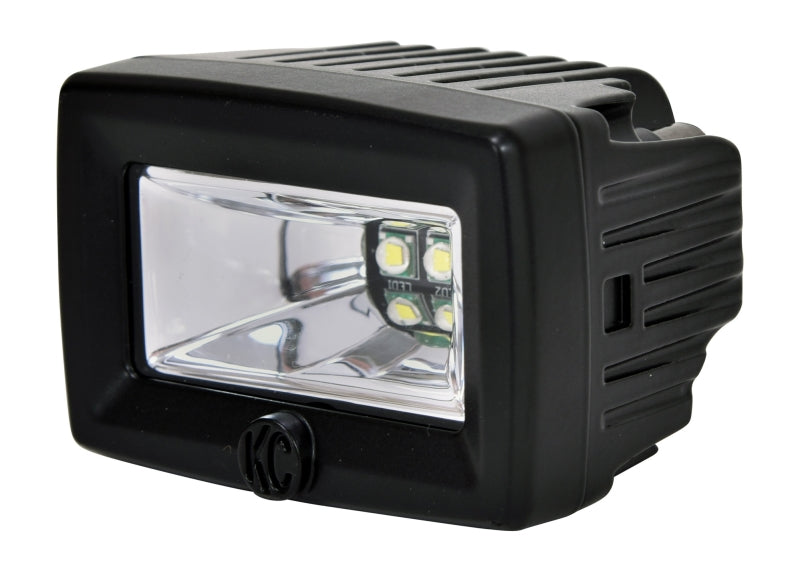 KC HiLiTES C-Series C2 LED 2in. Backup Area Flood Light 20w (Pair Pack System) - Black - Racecraft Industries