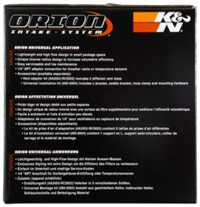 K&N Orion Universal Air Cleaner Assembly - Racecraft Industries