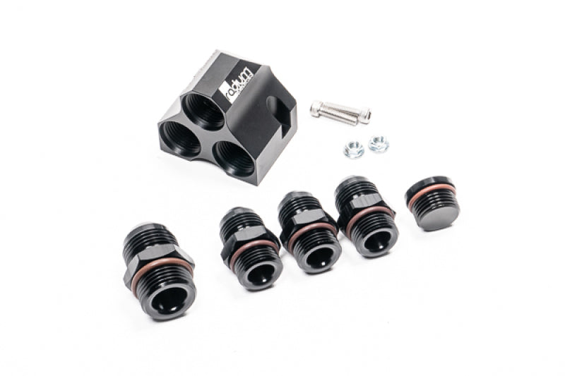 Radium Engineering Distribution Block 12-10-10-10 With Fittings - Racecraft Industries