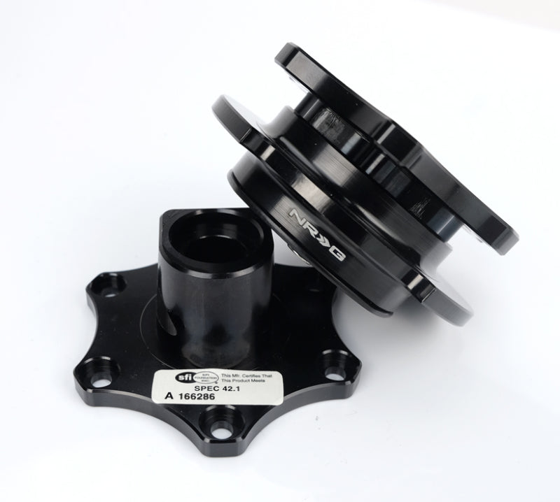 NRG Quick Release SFI SPEC 42.1 - Shiny Black Body / Shiny Black Ring - Racecraft Industries