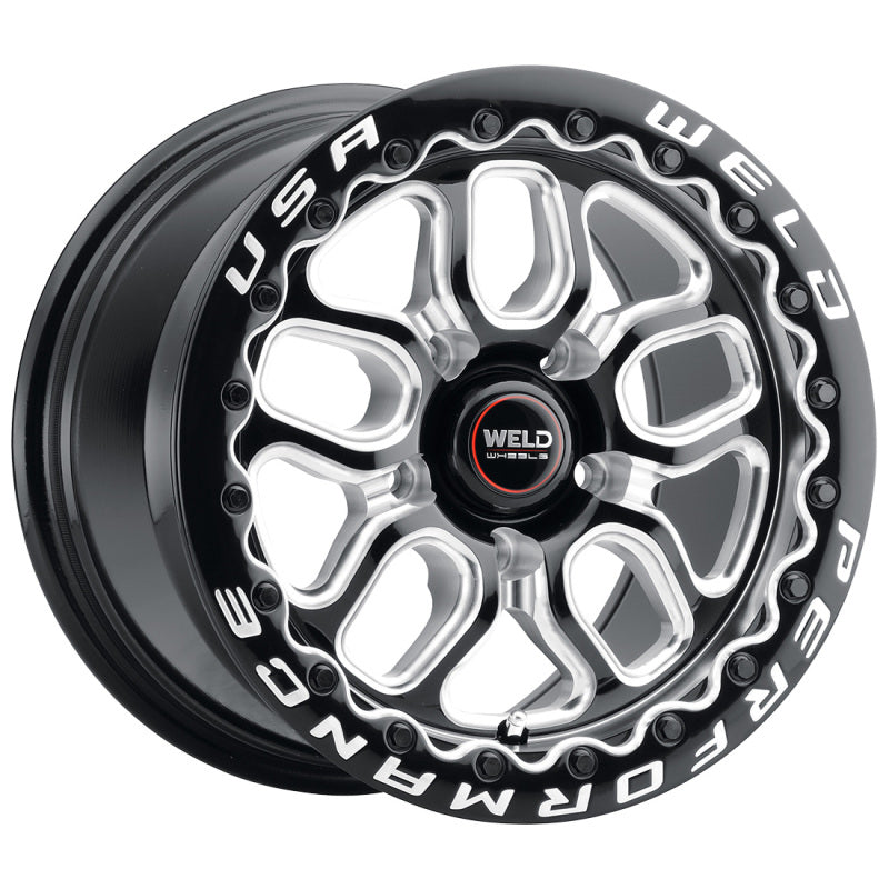 Weld S907 15X10 Laguna Beadlock 5X120.7 ET50 BS7.50 Gloss Black MIL Dia 78.1 - Racecraft Industries