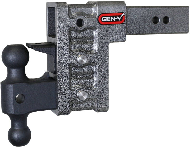 Gen-Y Mega Duty 2.5in Shank 6in Drop 3K TW 21K Hitch w/GH-061 Dual-Ball/GH-062 Pintle Lock - Racecraft Industries