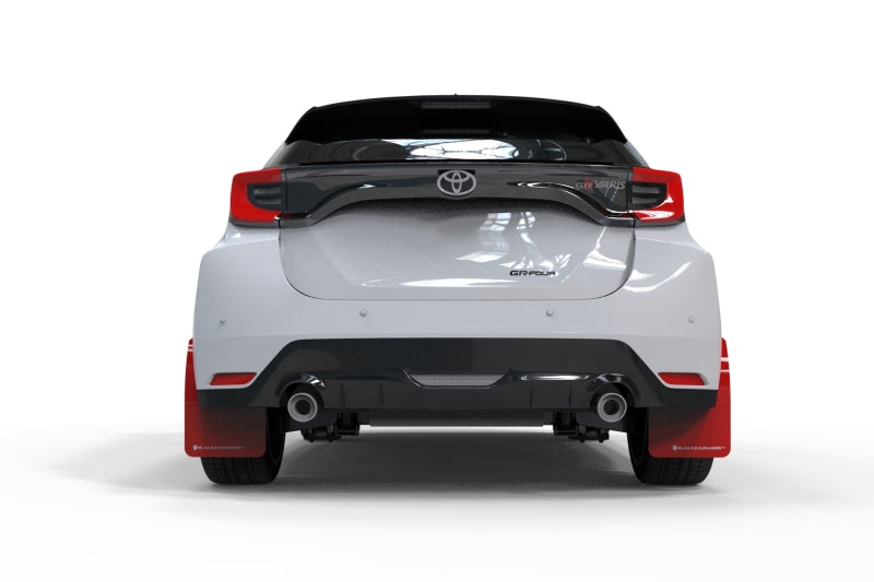 Rally Armor 20-23 Toyota GR Yaris Red Mud Flap w/White Logo - Racecraft Industries