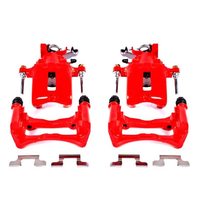Power Stop 05-14 Ford Mustang Rear Red Calipers w/Brackets - Pair - Racecraft Industries