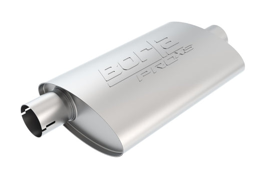 Borla Universal Center/Offset Oval 2.25in Tubing 14in x 4in x 9.5in PRO-XS Notched Muffler - Racecraft Industries