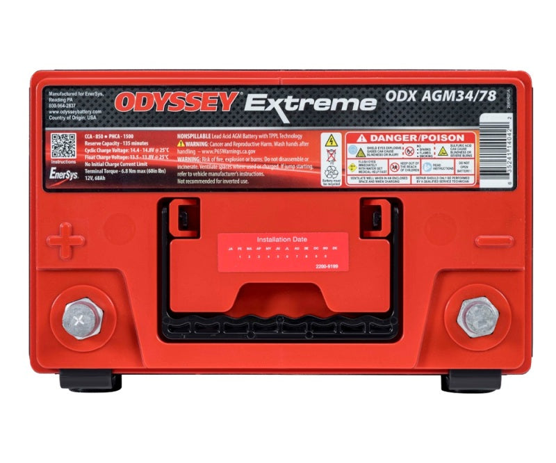 Odyssey Battery Auto/Truck/Heavy Duty & Commercial Extreme AGM Battery (34/78-PC1500DT) - Racecraft Industries
