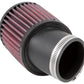 K&N Filter Universal Rubber Round Straight Filter 20 Deg Angled 2-7/16in Flange 3-3/4in OD 4in H - Racecraft Industries