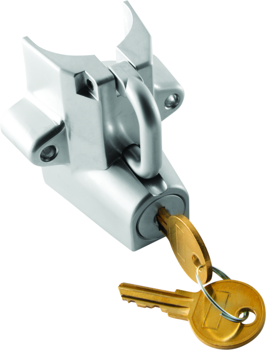 Bikers Choice Chrome Motorcycle Helmet Lock Fits 7/8 - 1 1/4 Tubing - Racecraft Industries