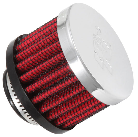 K&N 3/4 inch ID 2 inch OD 1.5 inch H Clamp On Crankcase Vent Filter - Racecraft Industries