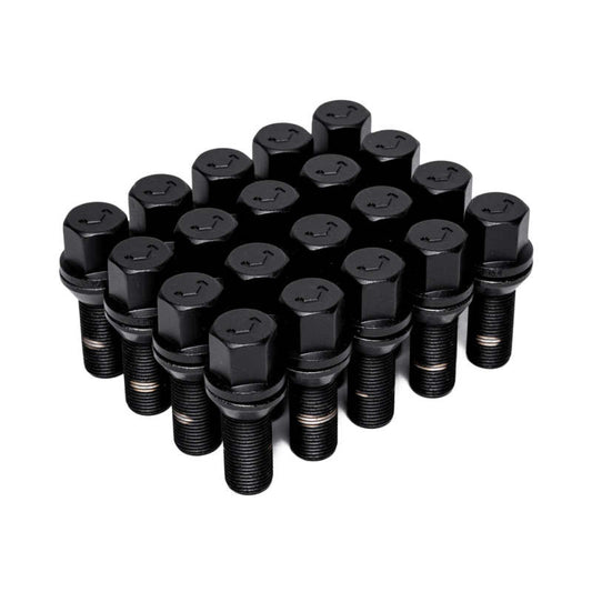 Vossen Lug Bolt - 14x1.25 - 30mm - 17mm Hex - Cone Seat - Black (Set of 20) - Racecraft Industries