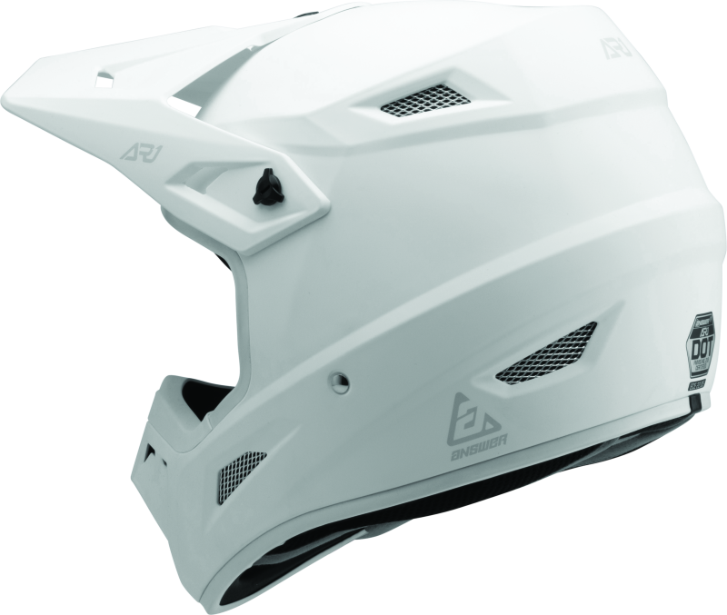 Answer AR1 Solid Helmet White Youth - Small - Racecraft Industries