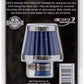 K&N 2in Base OD x .375in Flange ID x 1.75in H Rubber Base Crankcase Vent Filter - Blue - Racecraft Industries