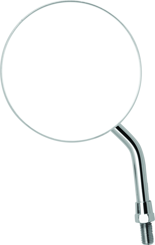 BikeMaster 4in Adjustable Round Mirror 10mm - Each - Chrome - Racecraft Industries