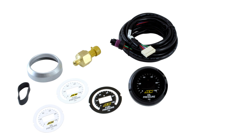 AEM 52mm Pressure (Oil or Fuel) Digital Gauge - Racecraft Industries