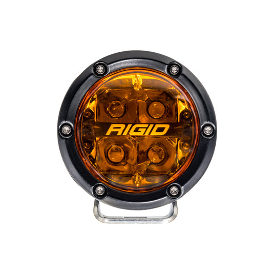 Rigid Industries 360-Series 4in Fog w/ Amber PRO Lens - White (Pair) - Racecraft Industries