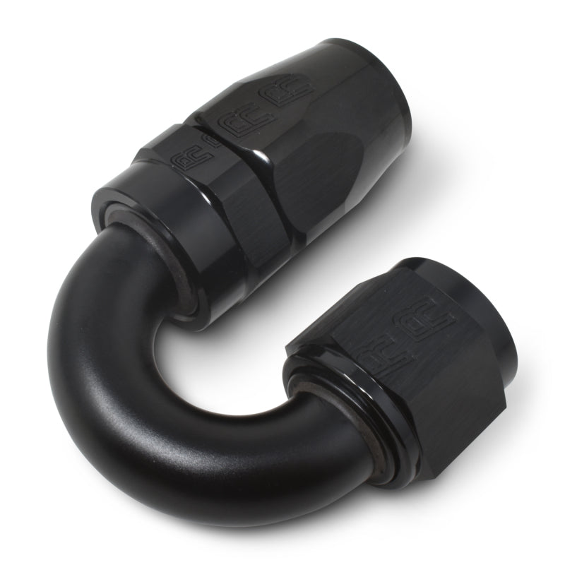 Russell Performance -6 AN Black 180 Degree Full Flow Swivel Hose End - Racecraft Industries