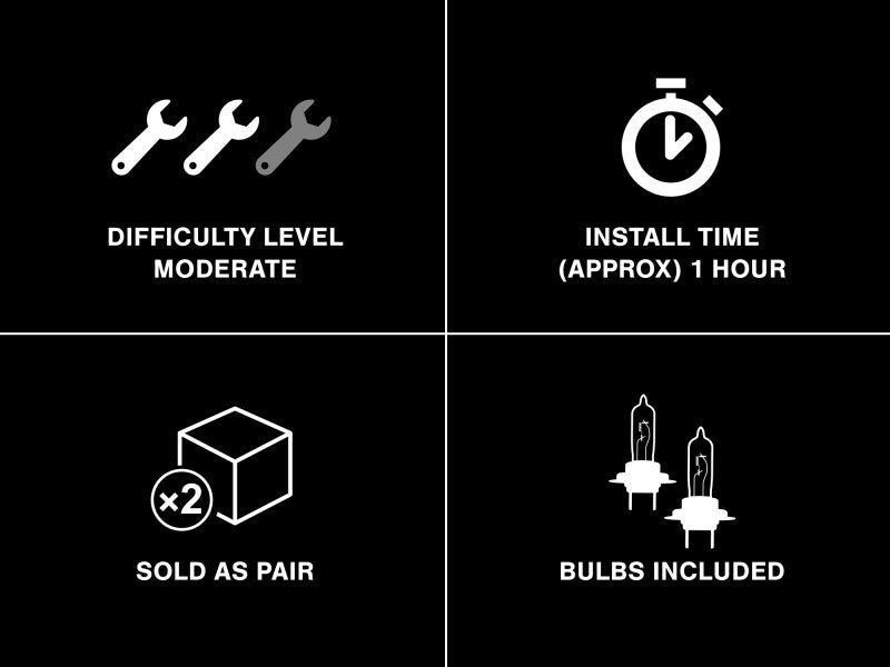 Raxiom 05-09 Ford Mustang w/ Halogen LED Halo Prjctr Headlights-Blk Hsng(Smoked Lens Exclude GT500) - Racecraft Industries