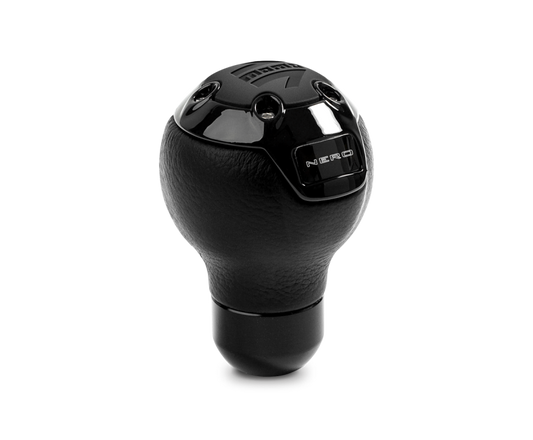Momo Nero Shift Knob - Tall Black Leather, Black Chrome Insert - Racecraft Industries