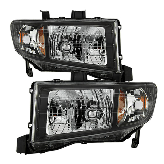 Xtune Honda Ridgeline 06-13 Crystal Headlights Black HD-JH-HRID06-AM-BK - Racecraft Industries