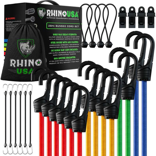 Rhino USA 28Pc Bungee Cord Assortment - Racecraft Industries
