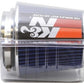 K&N Universal Air Filter Chrome Round Tapered Blue - 4in Flange ID x 1.125in Flange Length x 5.5in H - Racecraft Industries