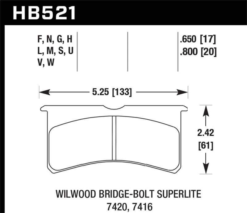 Hawk ER-1 Endurance Racing Brake Pads for Wilwood Motorsport Calipers - Racecraft Industries